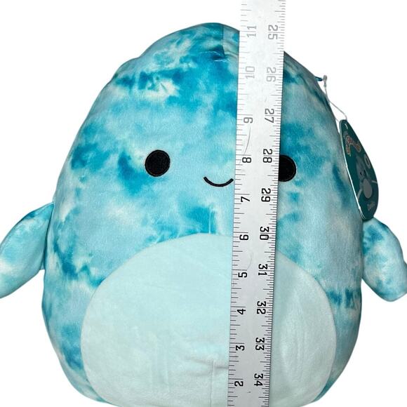 Squishmallows Danika Dolphin Blue Crinkle Tie-dye NWT 11" 2022 Sealife Squad - Picture 7 of 11
